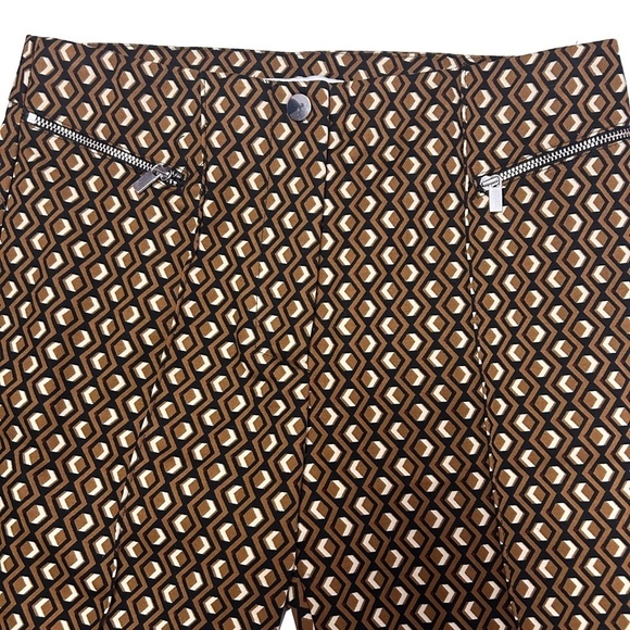 MNG Suit MANGO Cigarette Pant Trousers Cotton Print Skinny Jeans Cropped Ankle - Picture 7 of 12